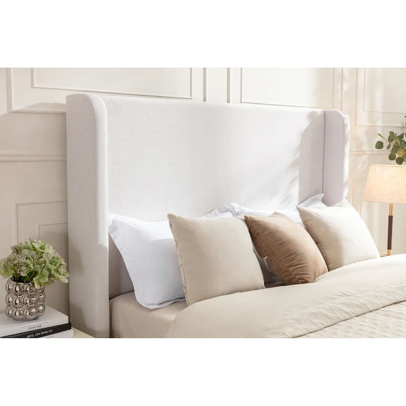 54 High Headboard Peyton Upholstered King Bed