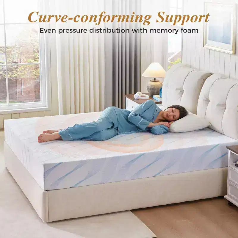 Sailvan Full Memory Foam Mattress Size, 10 Inch Cooling Gel Memory Foam Mattress in a Box, Medium Firm
