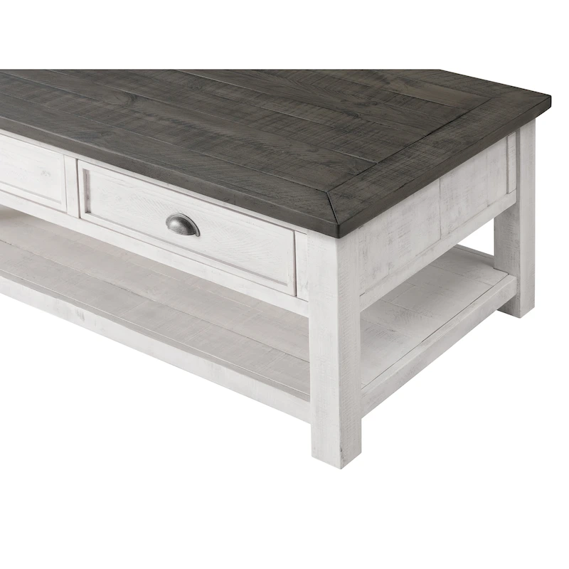 The Gray Barn Downington Solid Wood 2-Drawer Coffee Table