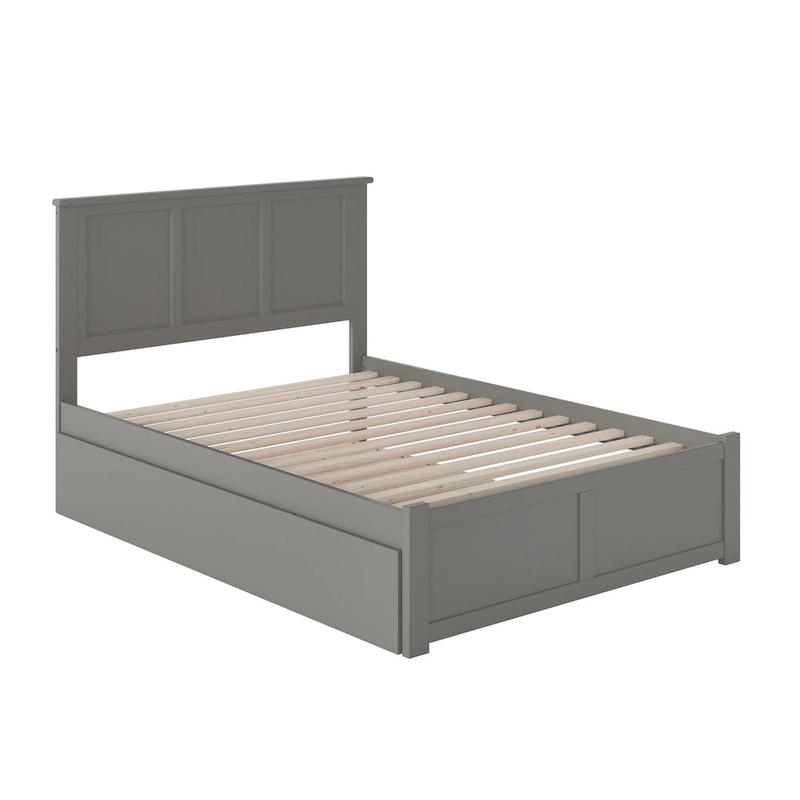 AFI Madison Full Size Platform Bed with Footboard & Full Trundle