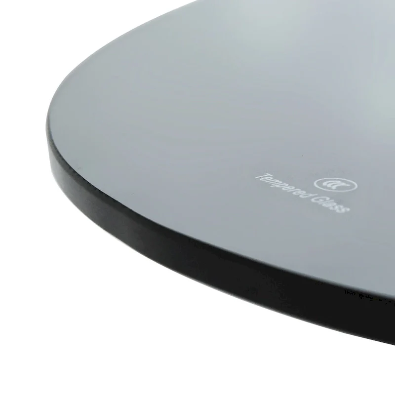 Modern Round Nesting Coffee Table Set of 2 With Glass Top