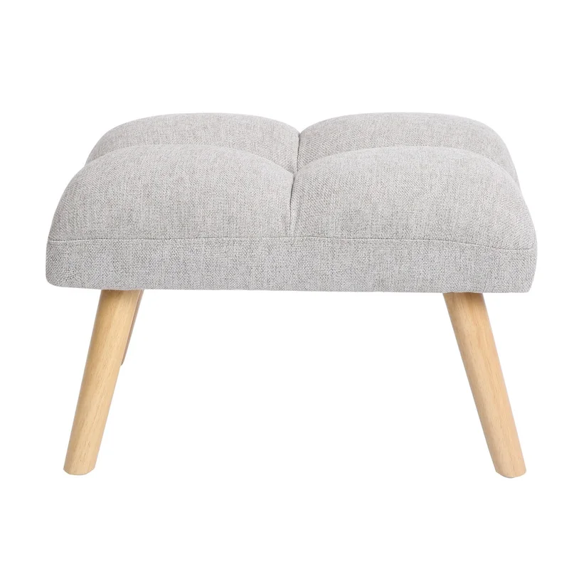 Fabric Armchair Accent Chair with Ottoman Set