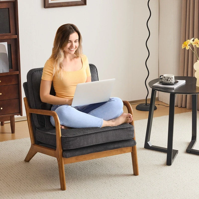 Mid Century Modern Upholstered Accent Chair