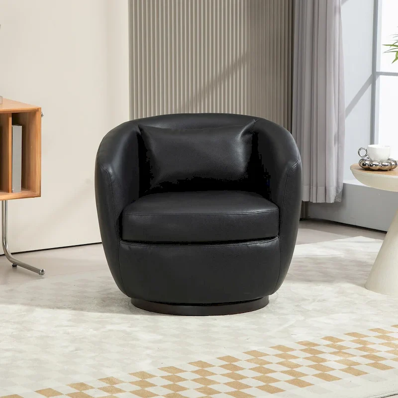 Modern Living Room Swivel Barrel Armchair