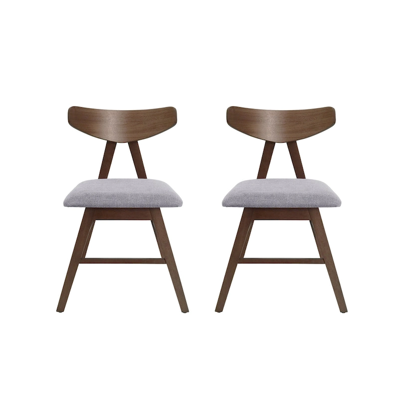 Stocker Fabric and Rubberwood Dining Chairs (Set of 2) by Christopher Knight Home