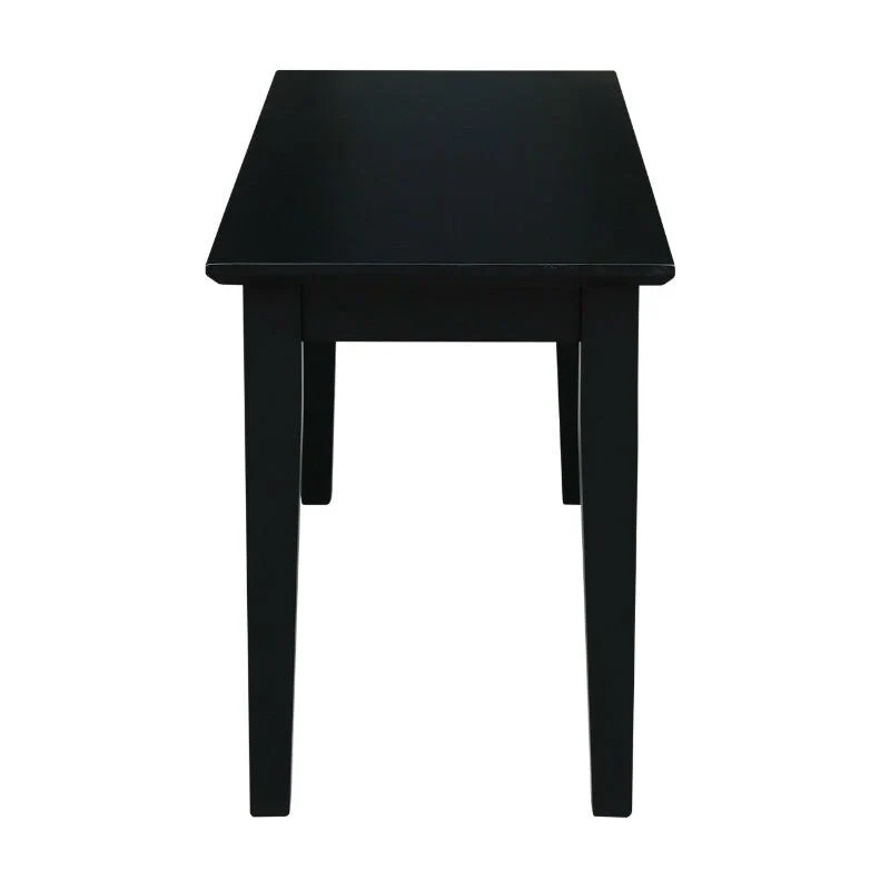 Solid Wood Entryway Accent Bench in Black Finish - 40 x 14 x 18H inches