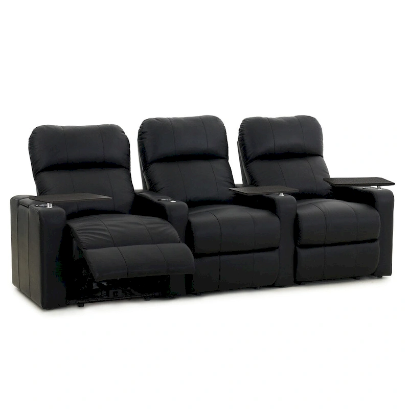 Octane Turbo XL700 Power Leather Home Theater Seating Set (Row of 3)