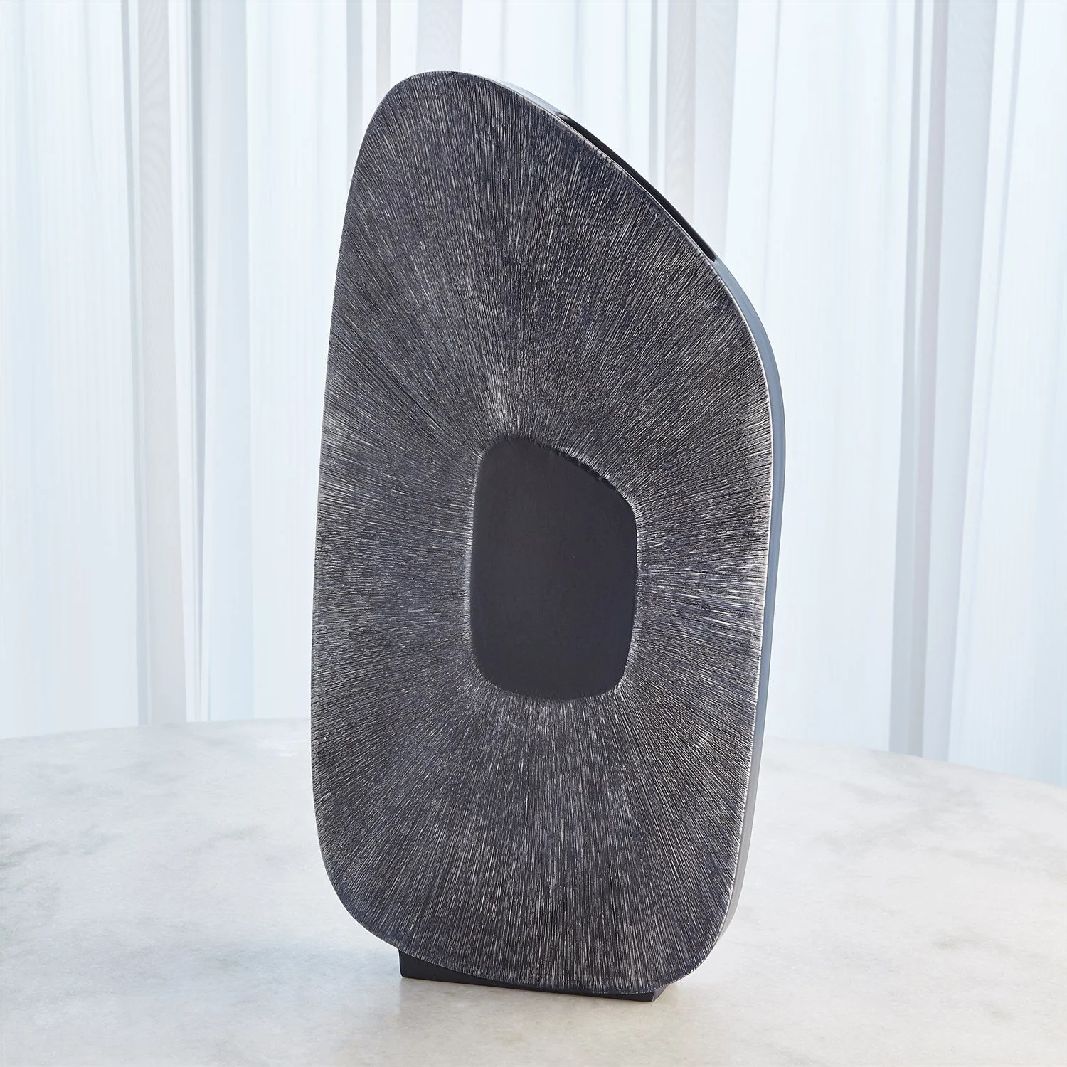 Offset Square Scratch Vases-Ink