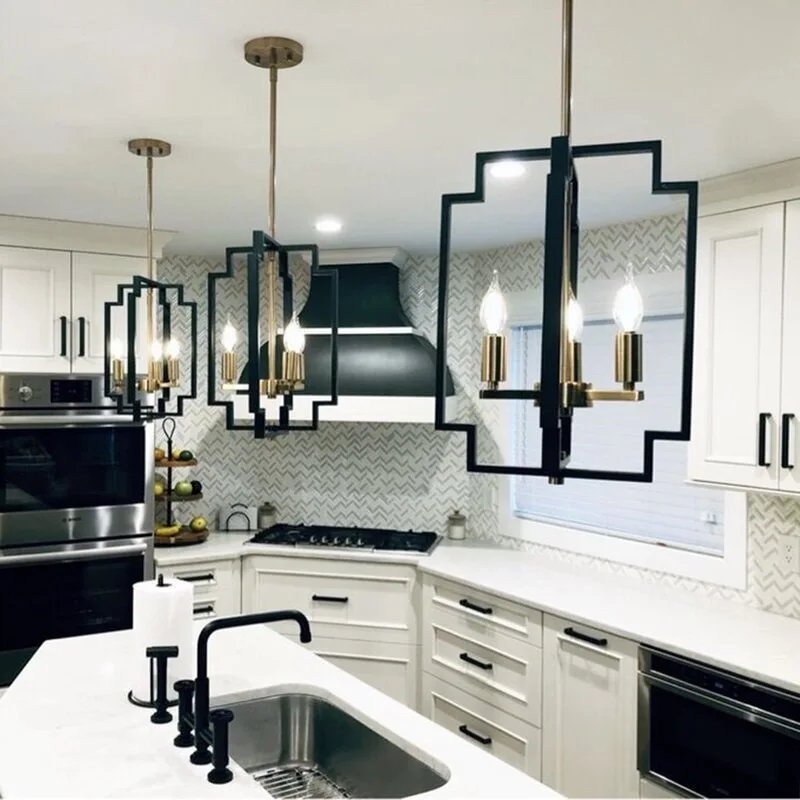 Maxax 3 - Light Chandelier with Wrought Iron Accents