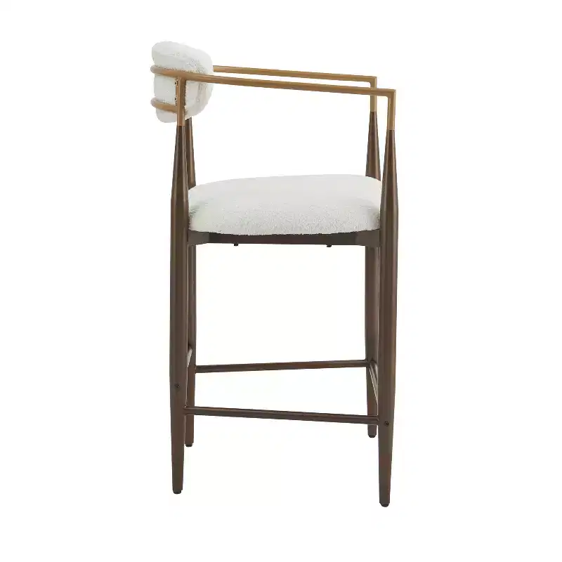 Christopher Knight Home Alger Modern Fabric Upholstered Iron 25 Inch Counter Stools (Set of 2)
