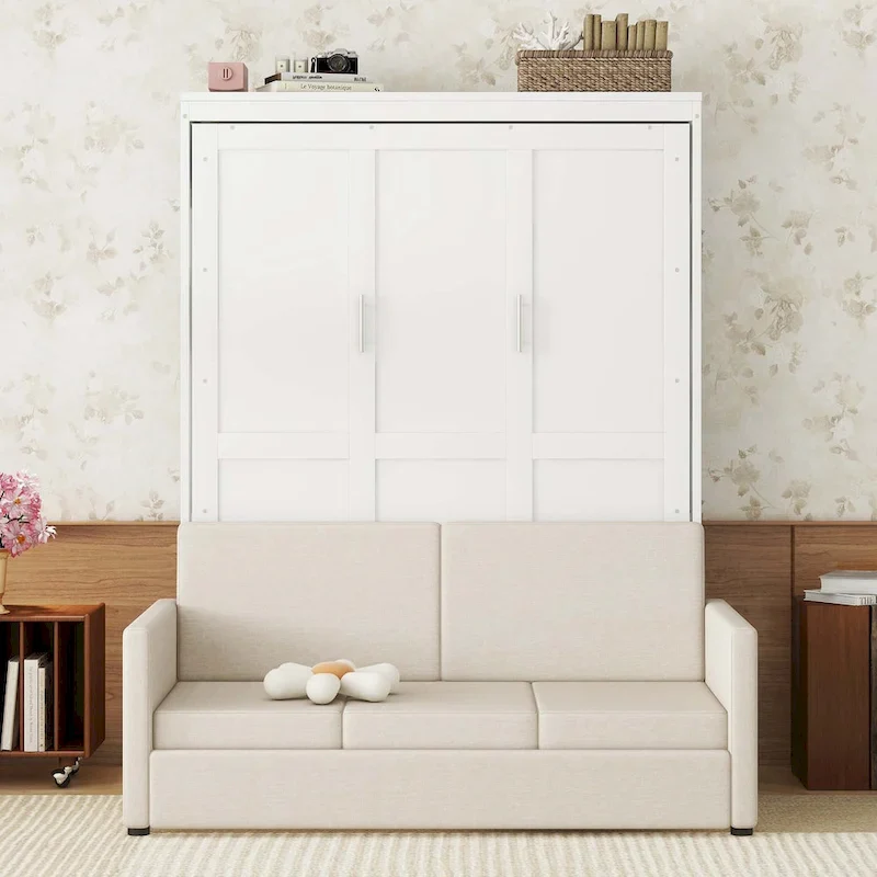 Queen Size Murphy Bed Wall Bed with Cushion