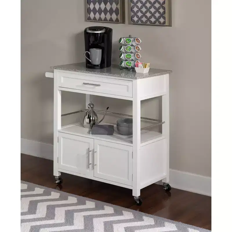 Cameron Kitchen Cart with Granite Top - Linon