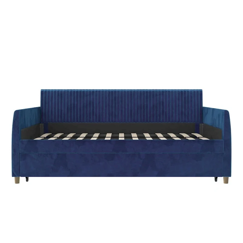 Daphne Upholstered Twin Daybed with Roll Out Trundle