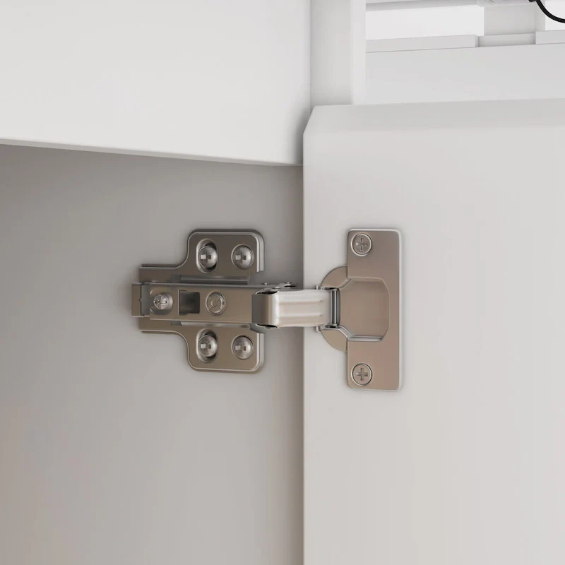 White Electric Height-Adjustable Desk with Side Storage Cabinet – Single User