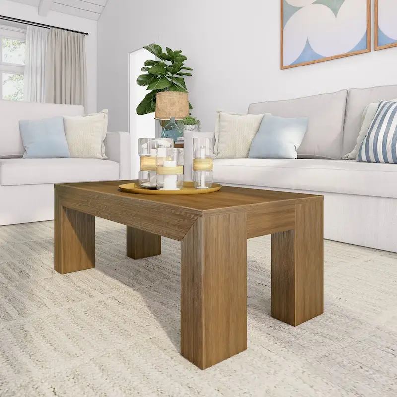 Plank and Beam Modern Rectangular Coffee Table - 40