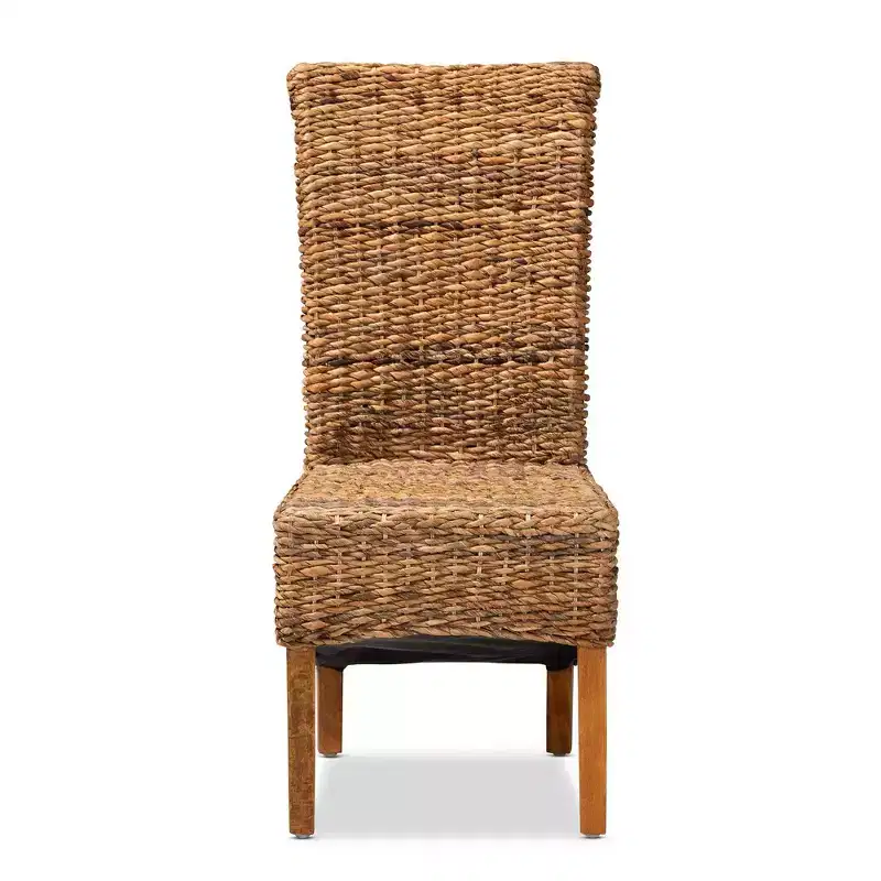 Trianna Abaca Wood Dining Chair Natural/Brown