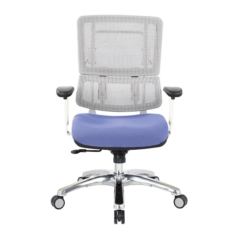 Breathable Mesh Chair with Custom Fabric Seat