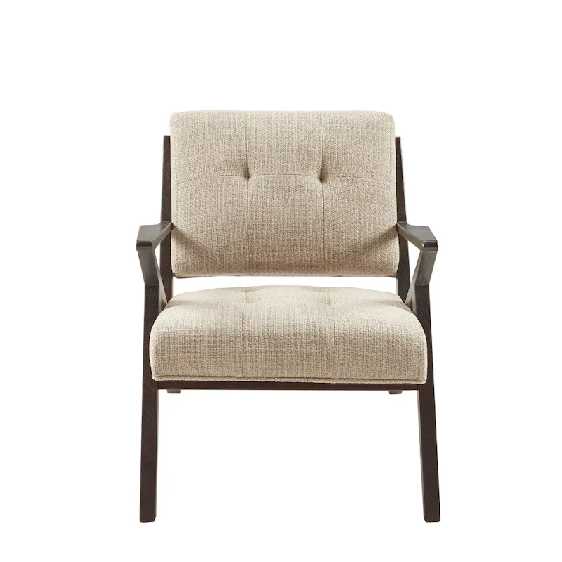Rocket Upholstered Arm Chair with Angled Wood Frame
