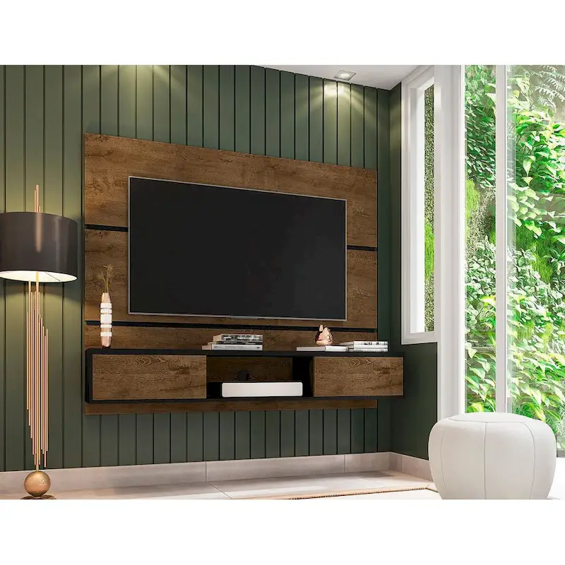 Vernon Mid Century Modern Wood 62.99 In. Floating Living Room Entertainment Furniture