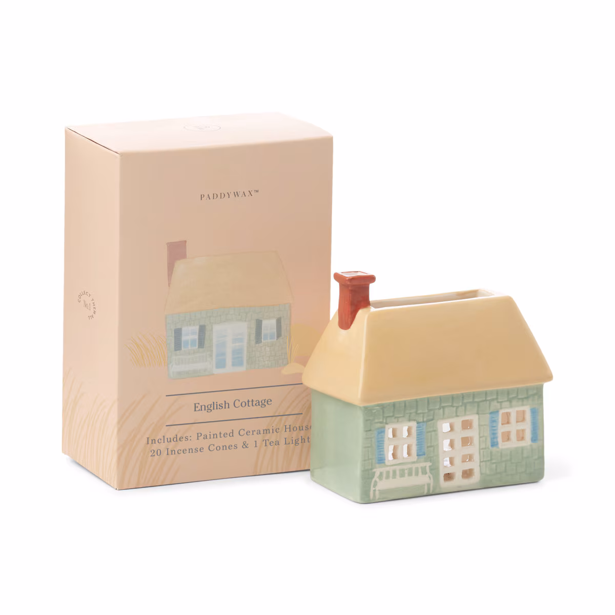 Designworks No. 04 English Cottage Style Incense & Tea Light Holder (1 Tea Light & 20 Incense Cones)