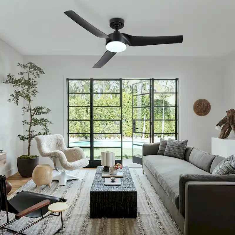 Modern 52  Smart Ceiling Fan with Dimmable Light Kit & Remote