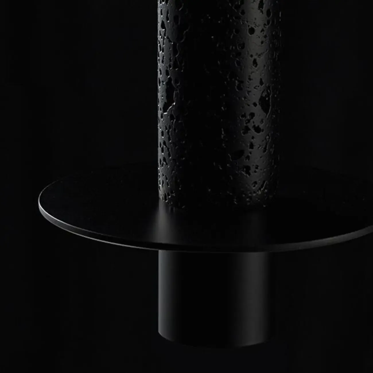 Art Deco Black Stone Geometric Bedroom LED Pendant Light