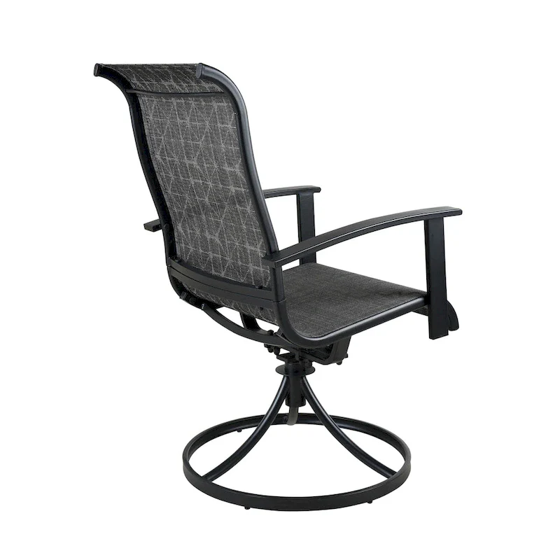 Teslin Iron Frame Swivel Dining Chair (Set of 2)