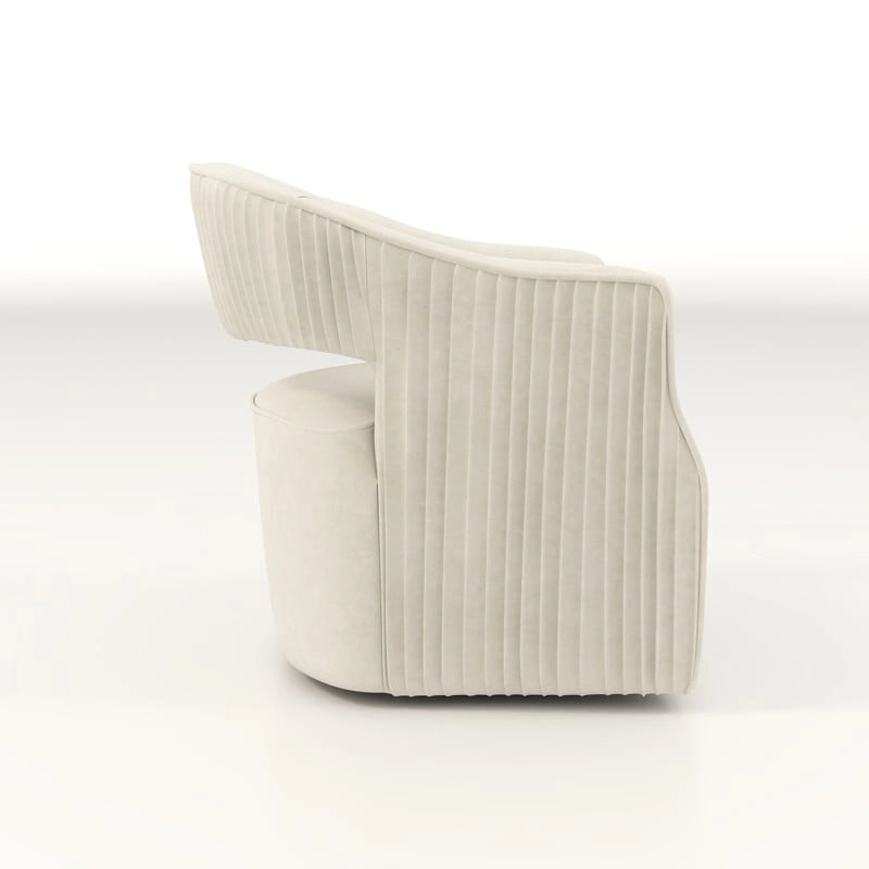 SEYNAR Modern Glam Velvet 360 Degree Swivel Open-Back Accent Armchair Set of 2