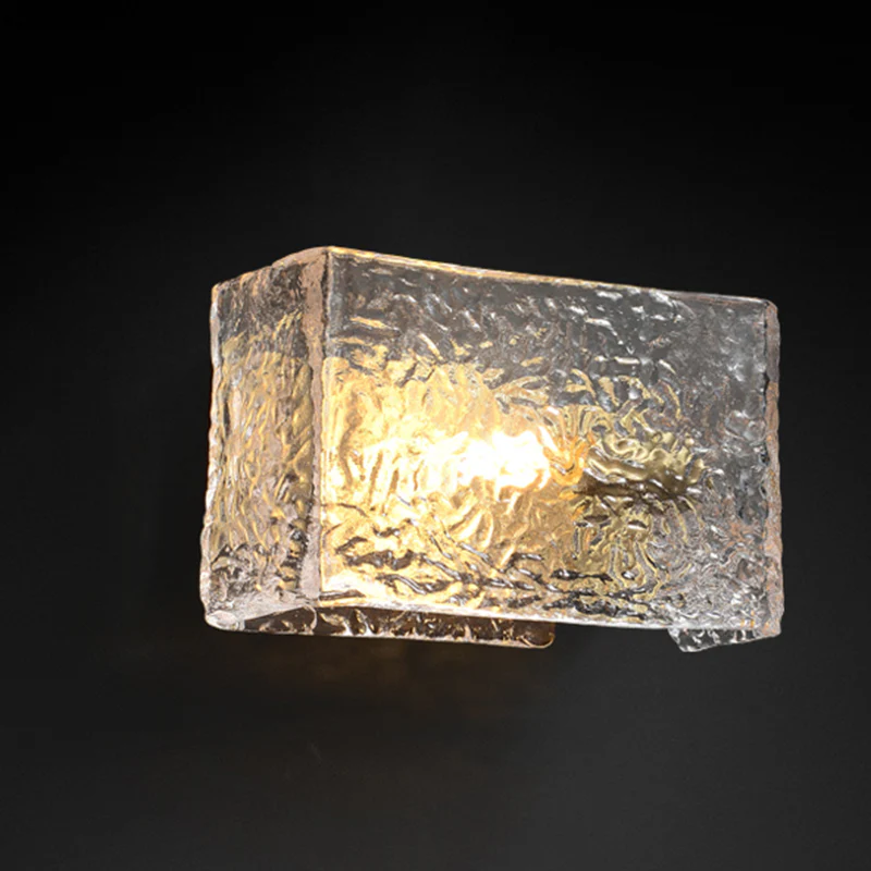 Contemporary Water Glass Wall Vanity Light for Bathroom