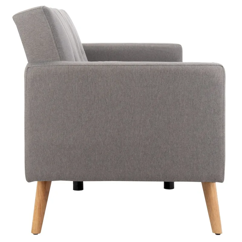 SAFAVIEH Tamekia Foldable Futon Bed with Pillow - 74.8  x 31.9  x 34.7