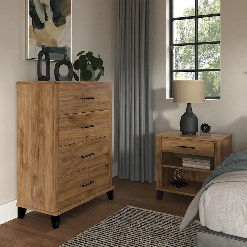 Somerset Chest of Drawers and Nightstand Set by Bush Furniture