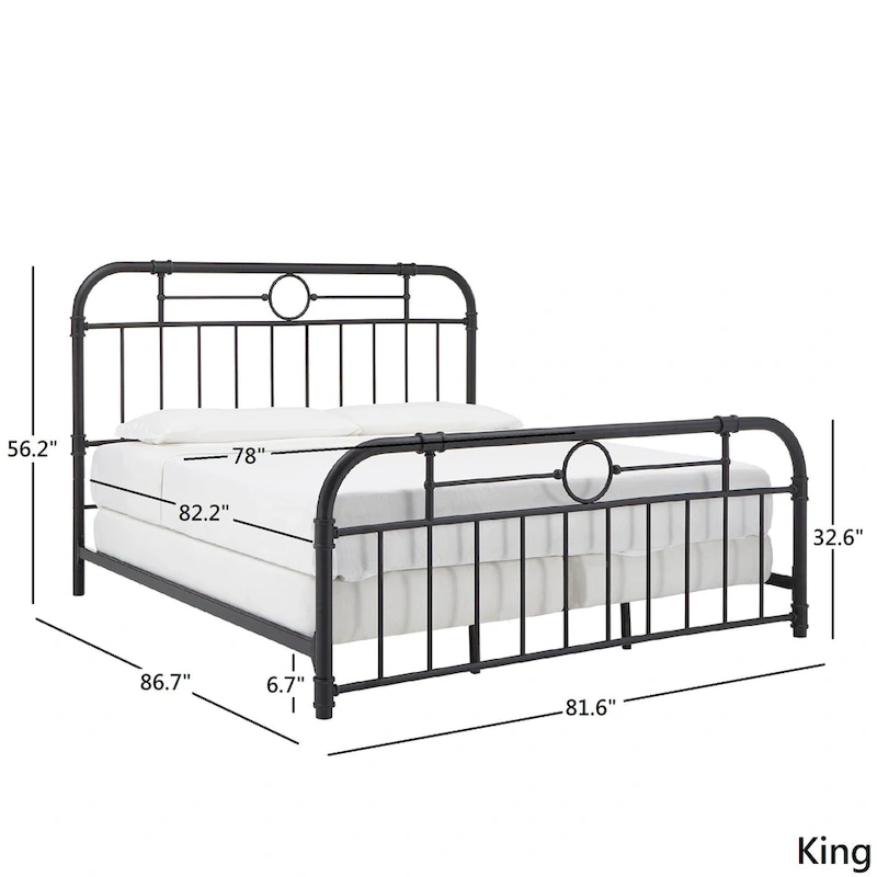 Kendal Black Metal Bed by iNSPIRE Q Classic