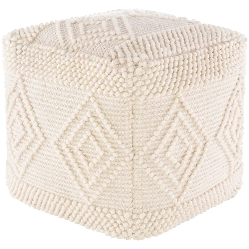 Freya Boho Hand Woven 18-inch Cube Pouf