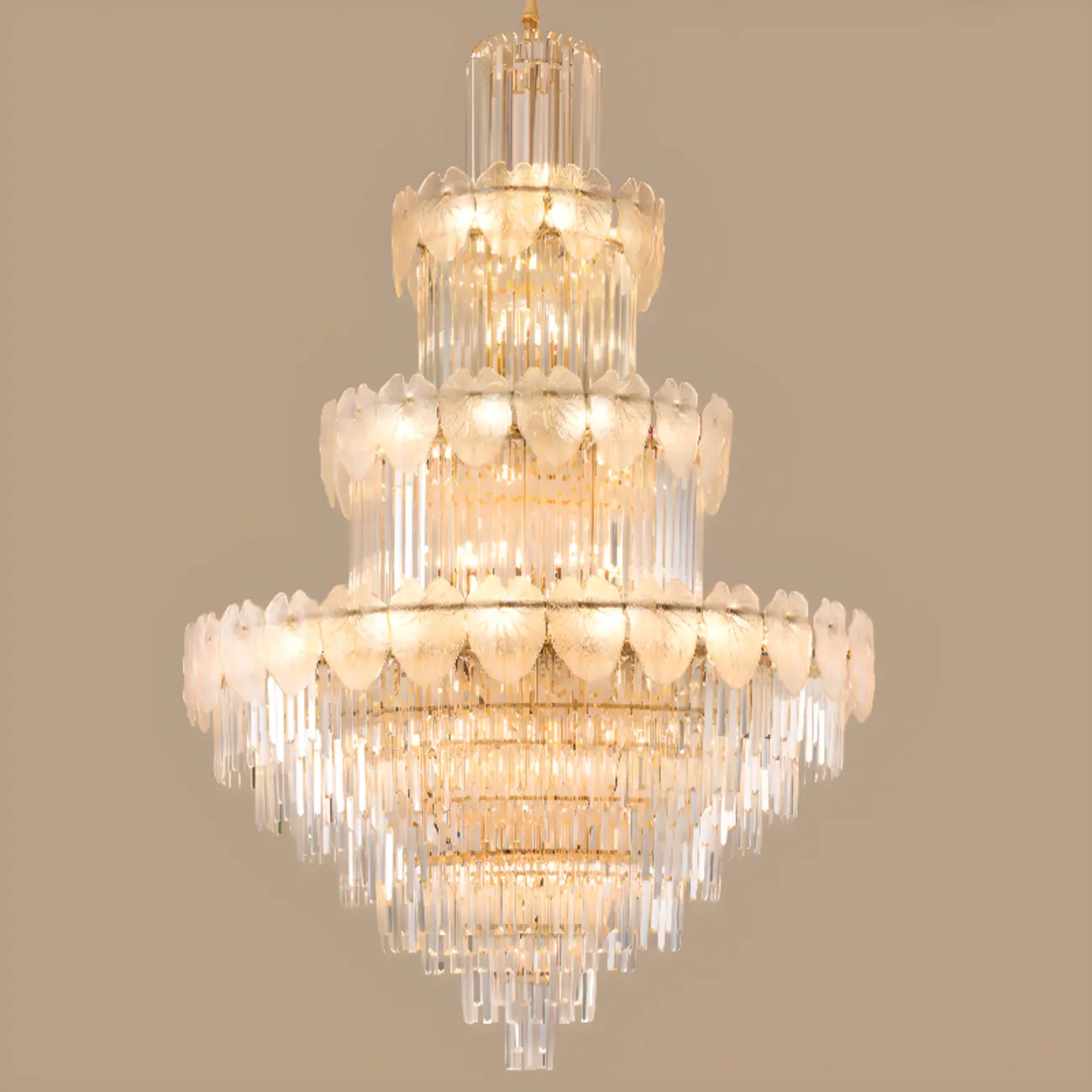 Luxury Crystal Round Chandelier with Elegant Tiered Design