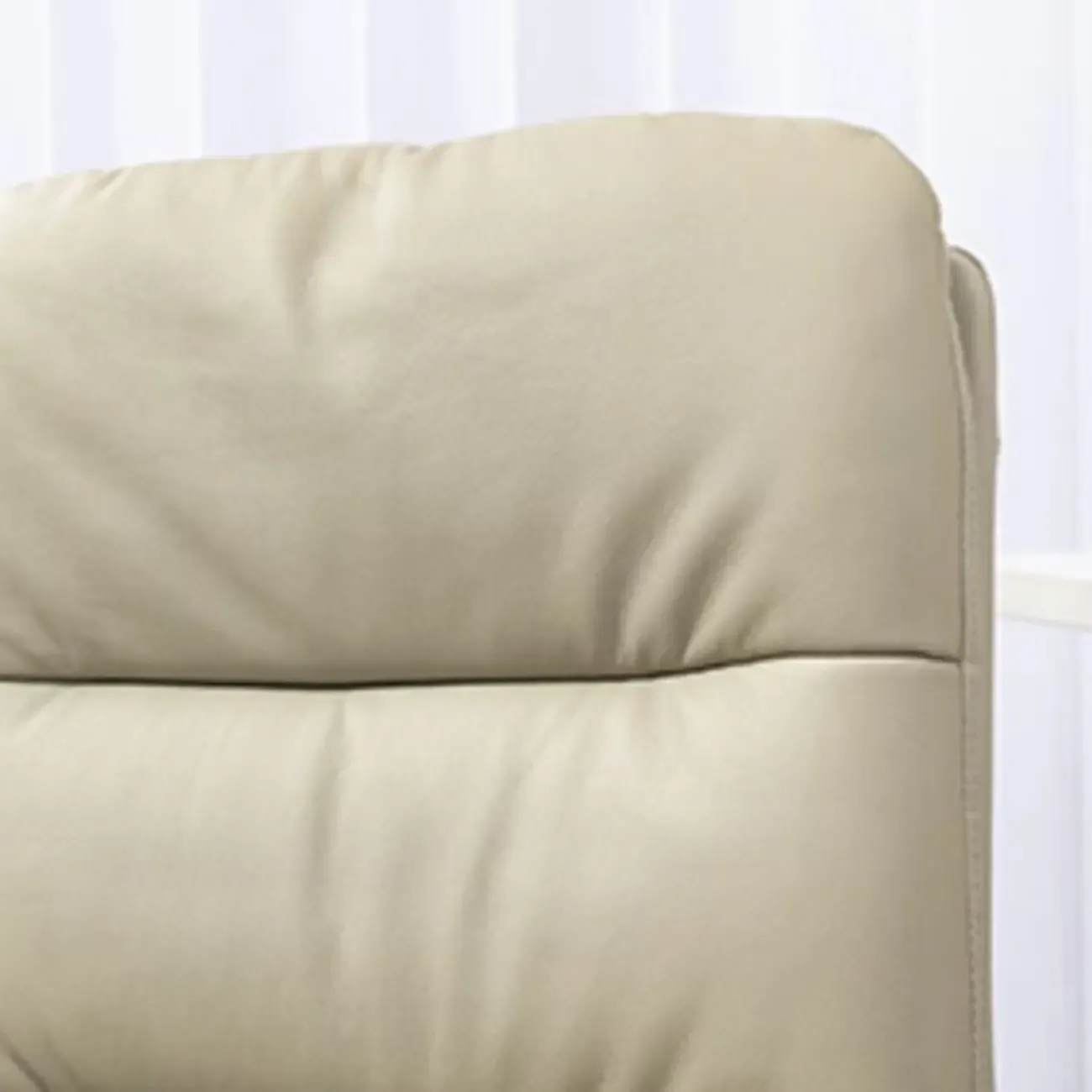 White Leather Tilt Lock Swivel Office Chairs