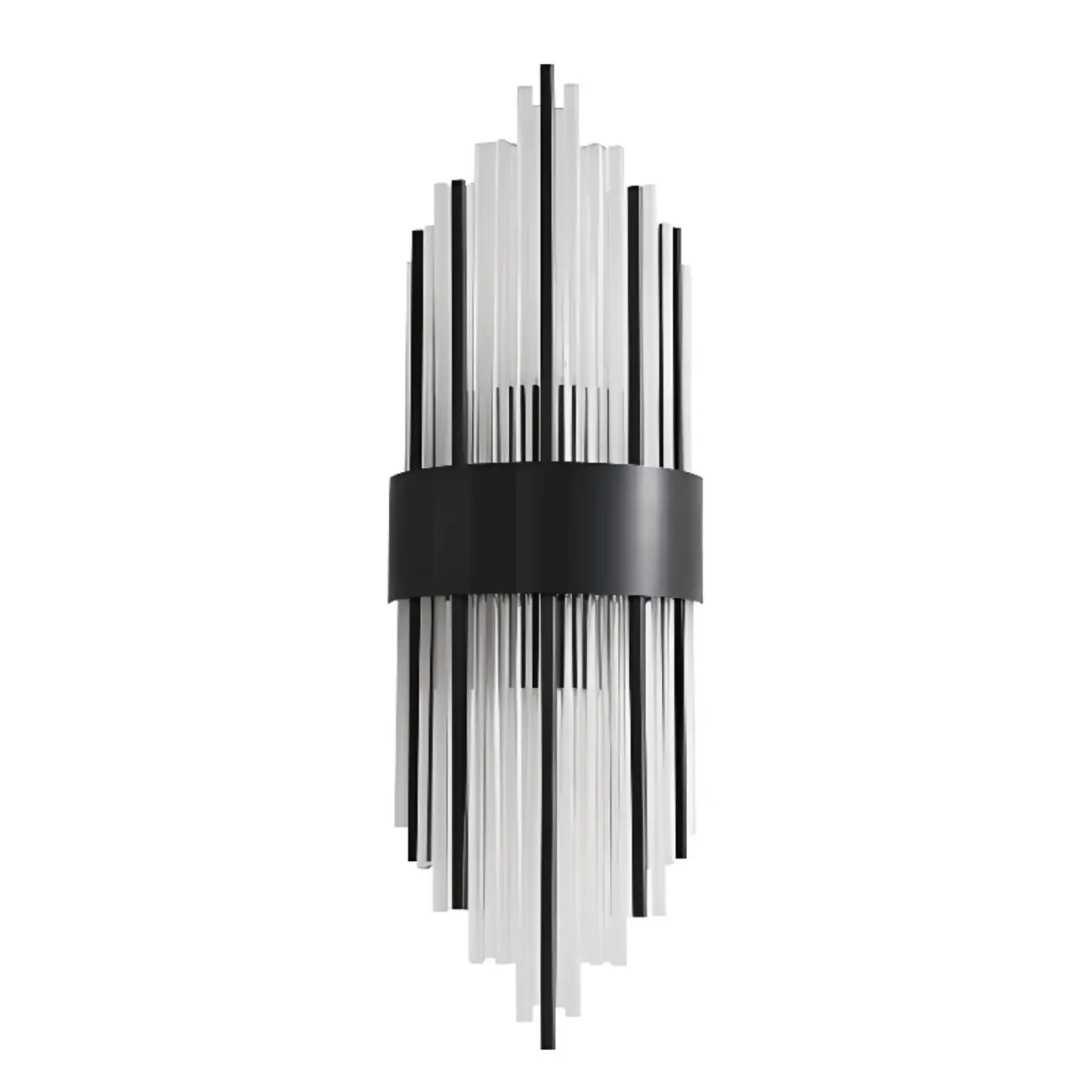 2-Light Geometric Wall Light with Clear Crystal