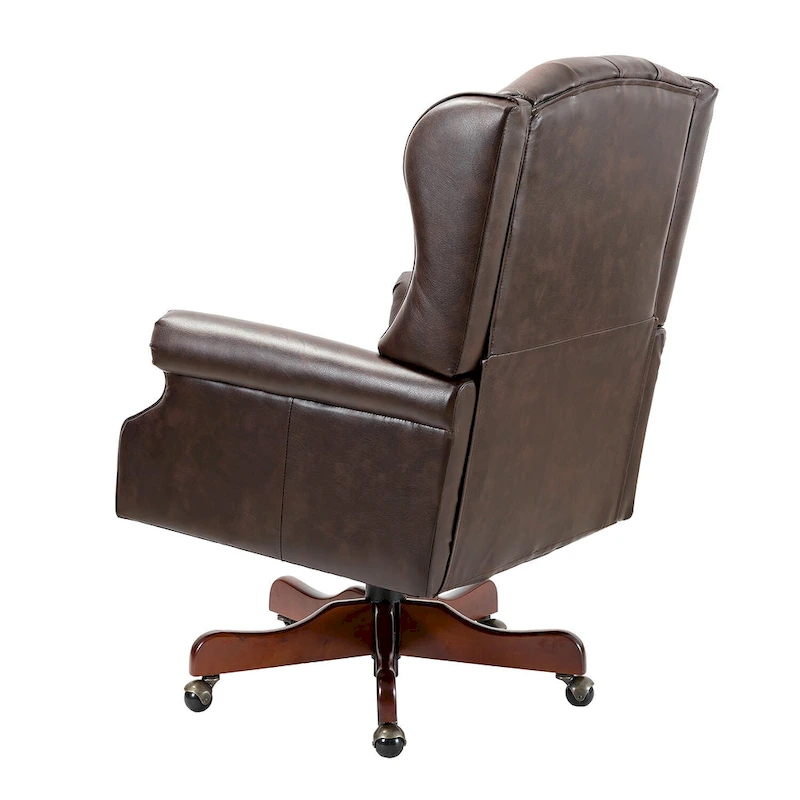Maximiliano Modern Swivel Executive Chair with Tufted Back by HULALA HOME