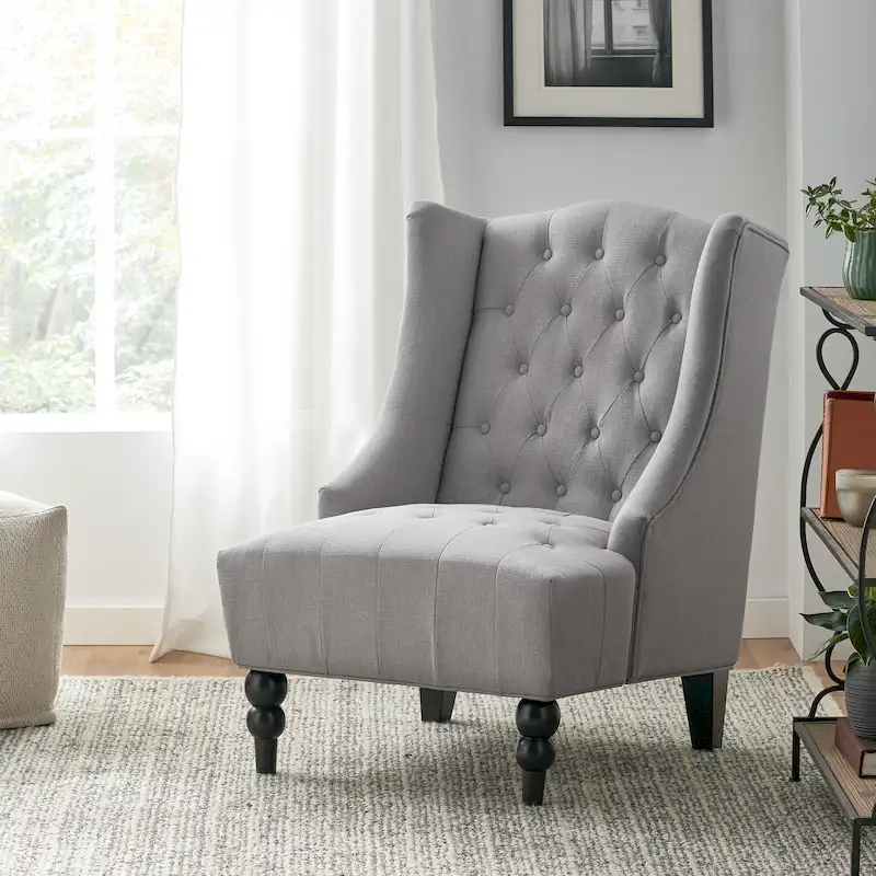 Christopher Knight Home Toddman Tufted High-Back Club Chair - 27.25 L x 33.75 W x 38.50 H