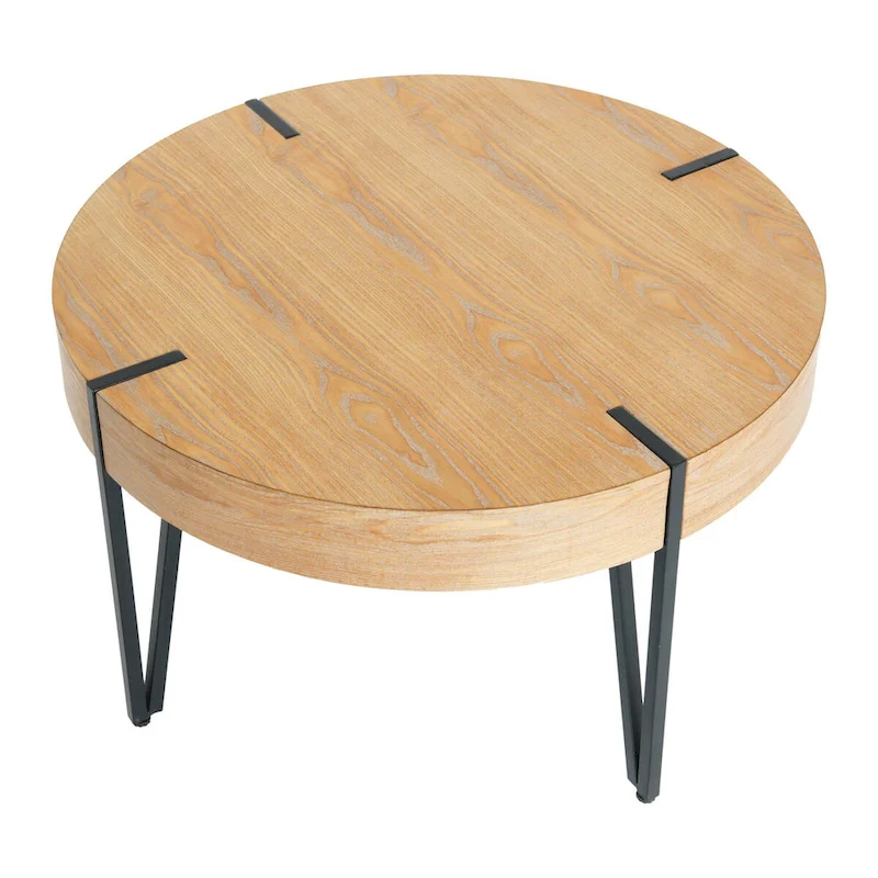 Round Reclaimed Wood Coffee Table - 31.5x31.5x18