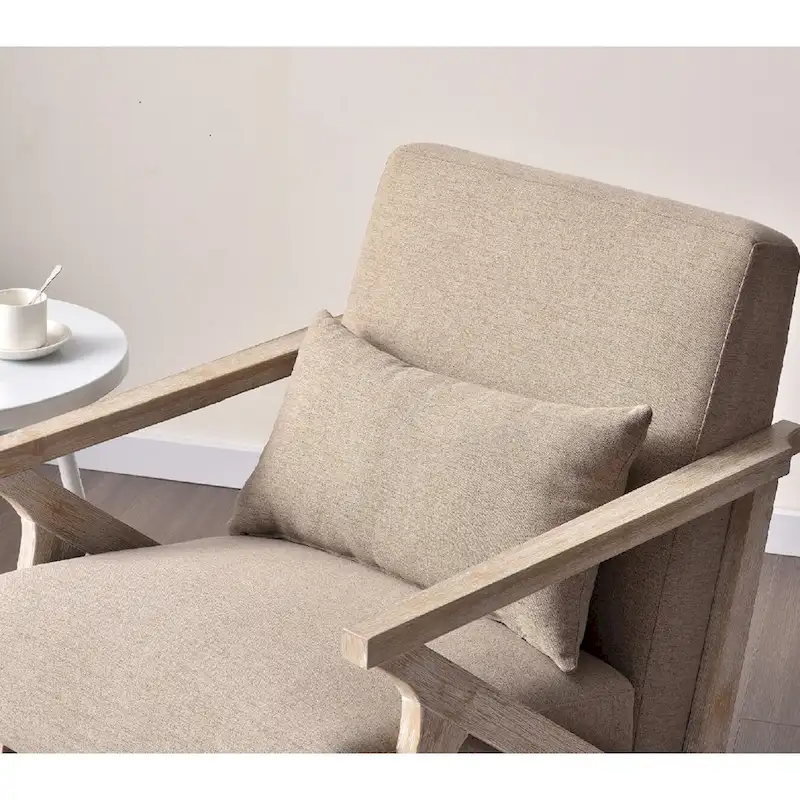 Accent Armchair Solid Hardwood Upholstered