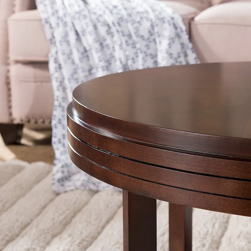 Favorite Finds Chocolate Cherry Oval End Table