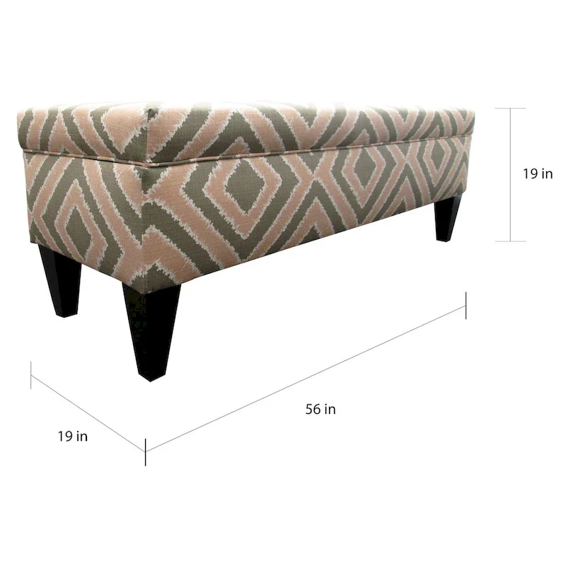 Brooke Nouvea Designer 10-button Tufted Storage Bench