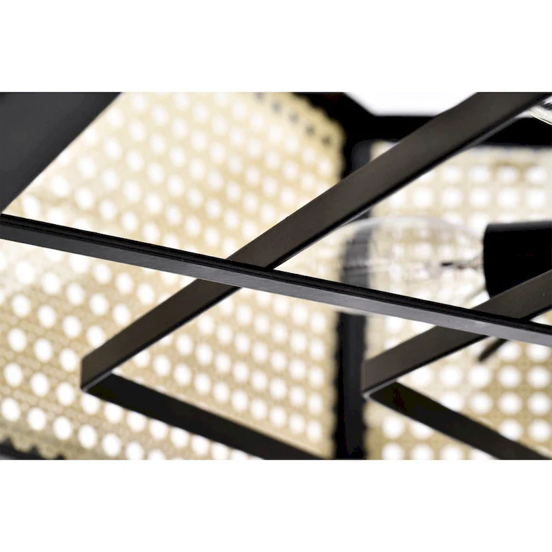 Neira 27 Inch Traditional Rattan Fandelier with Remote