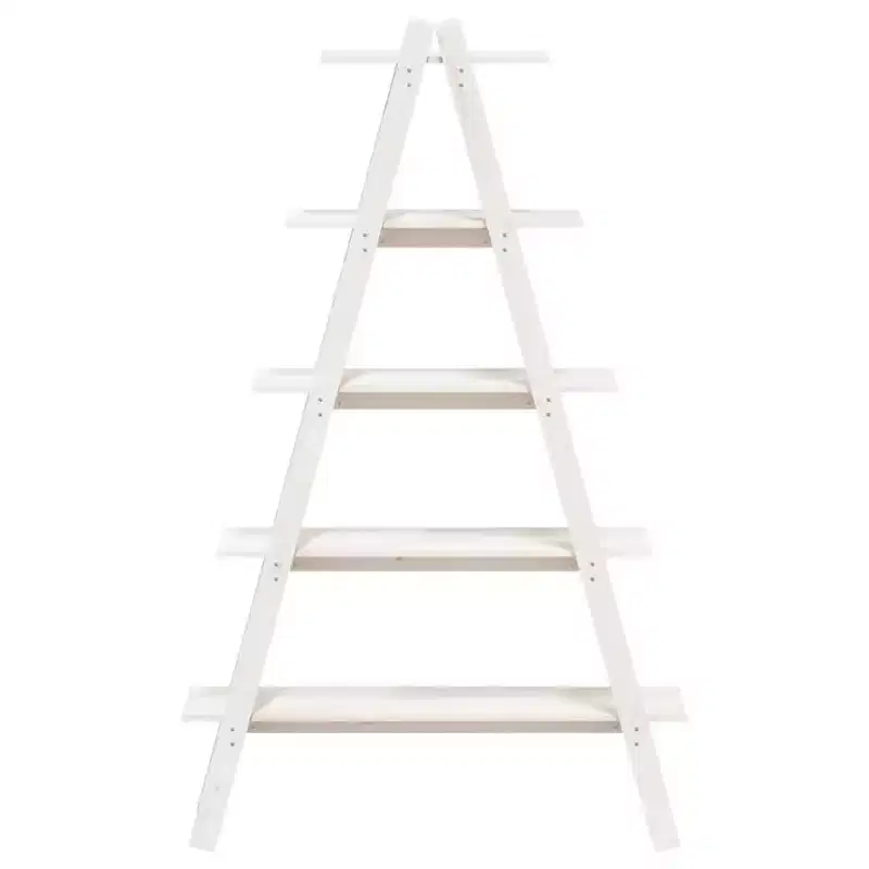 vidaXL 5-Tier Shelf Free Standing A-shape Display Bookcase Solid Wood Pine