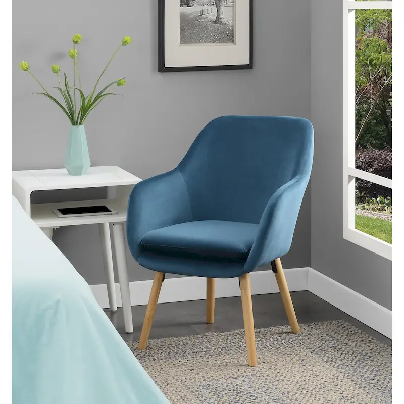 Convenience Concepts Take a Seat Charlotte Wingback Upholstered Accent Armchair