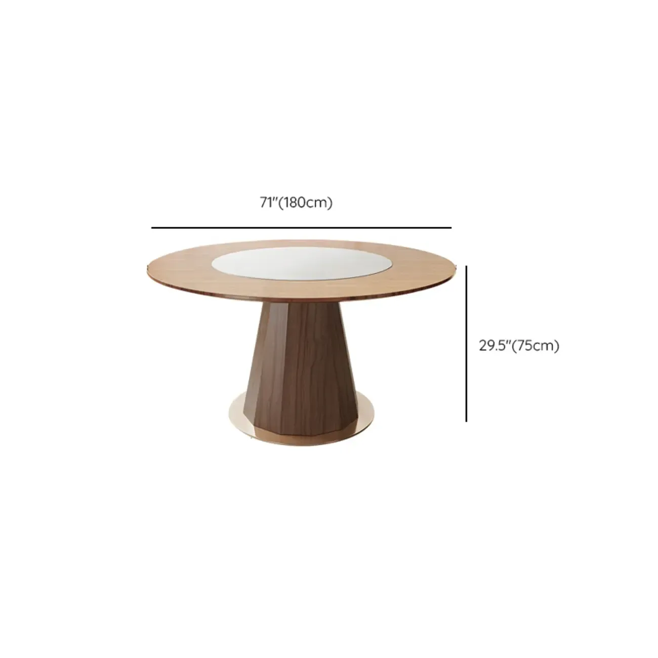 Modern Wood Round Dining Table
