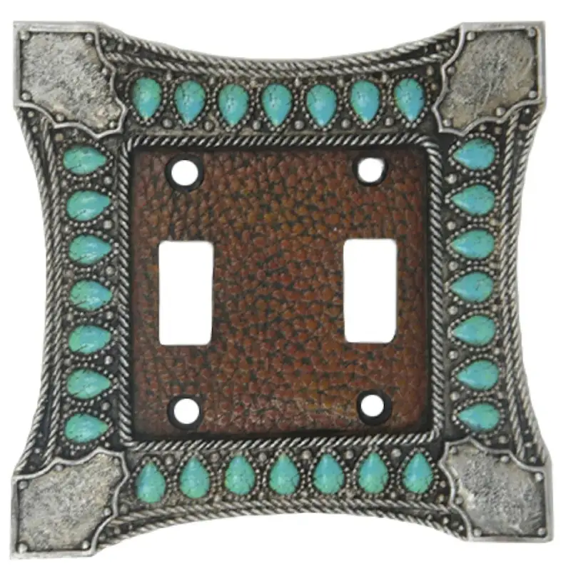 Turquoise Switchplate, Double Rocker