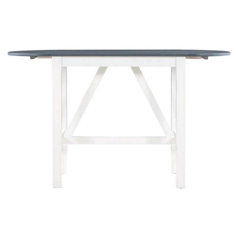 3-Piece Wooden Counter Height Dining Table Set with Drop Leaf Table & 2 Chairs