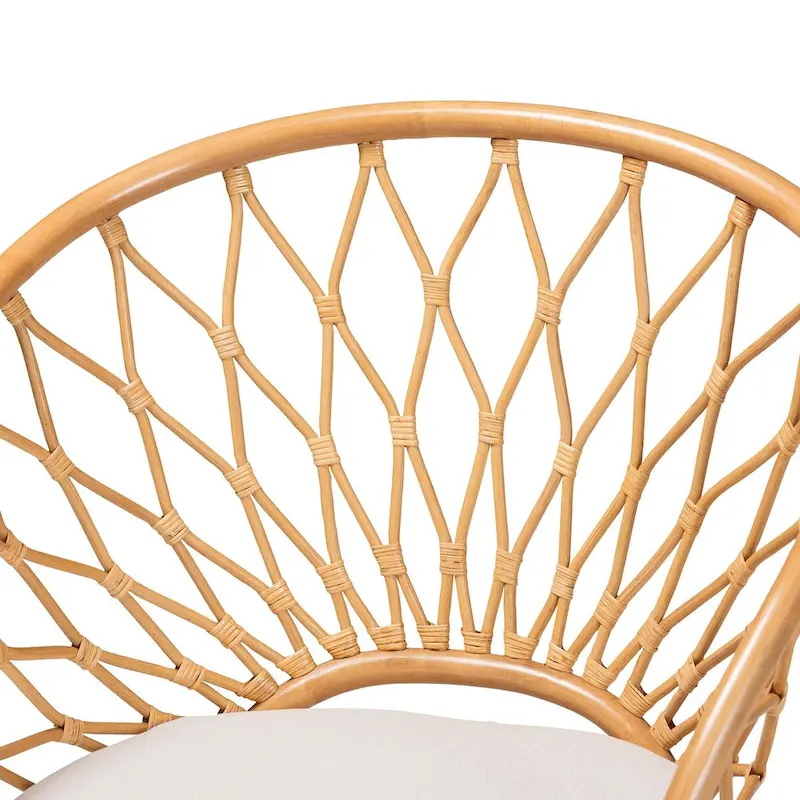 Emmeline Bohemian Honey Rattan Accent Chair