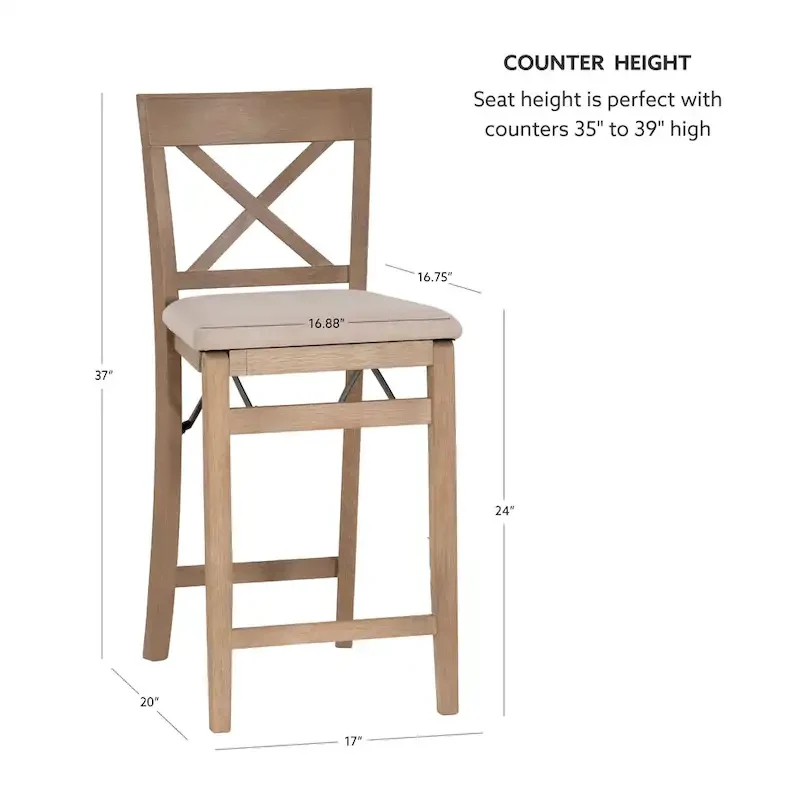 24-Inch Folding Counter Stool